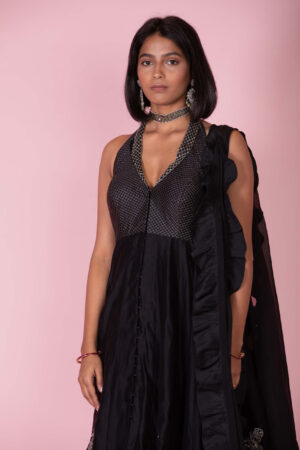 Anarkali with Ruffle Dupatta