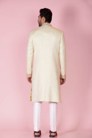 Matka Silk Mint Green Sherwani Copy