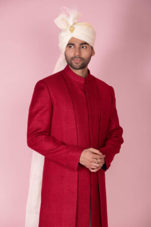 Matka Silk Layered Sherwani
