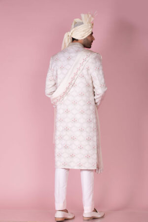 Aari & Resham Silk Embroidered Sherwani