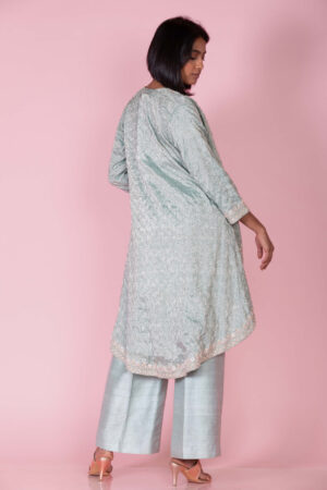 Embroidered Cape Set with Trousers