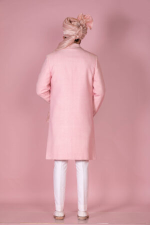 Pitta Jali Matka Silk Embroidered Sherwani