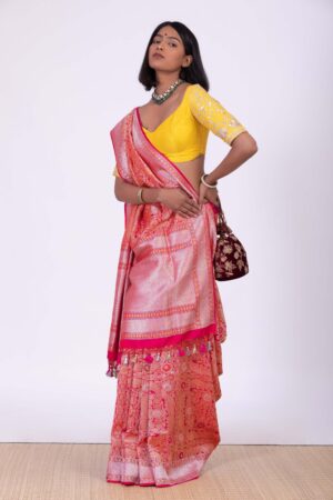 Handwoven Red Silk Sari