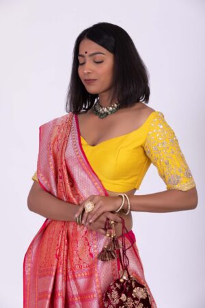 Handwoven Red Silk Sari