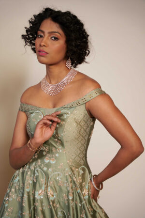 Silver Svarovski Gown