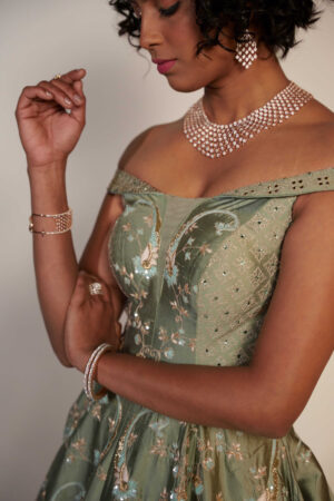 Silver Svarovski Gown