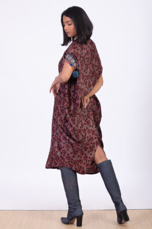 Marooon Natural Dye Kaftan