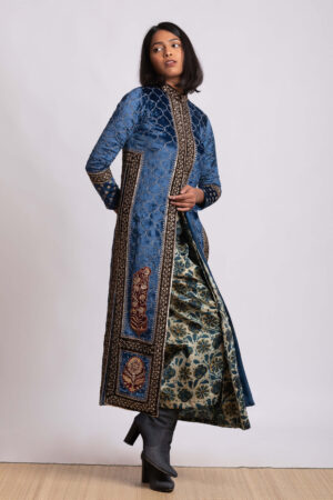 Blue Velvet Jacket with Co-Ord