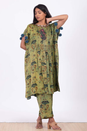 Green Natural Dye Cape Co Ord