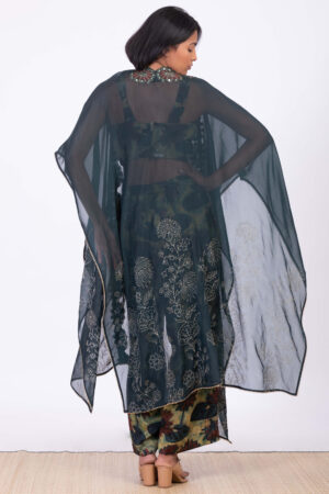 Green Co Ord with Veil