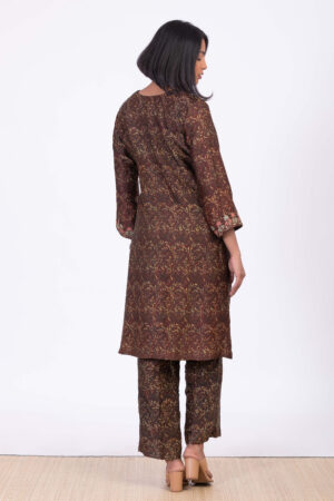 Brown Kurti with Pants Set