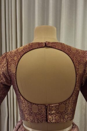 Premium Banarasi Silk Blouse – Emerald Green - Test